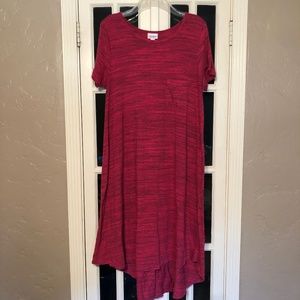 LuLaRoe Carly dress. SIze M. EUC. Pink and black